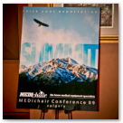 Poster board for MEDIchair franchise conference in Calgary.